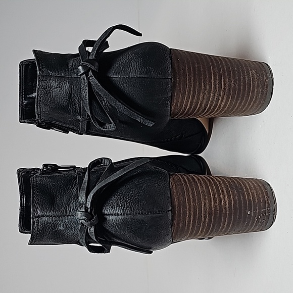 Gibson Latimer Rachel Bootie Ankle Boots Women’s Sz 9 Black Leather Stacked Heel - Picture 5 of 16